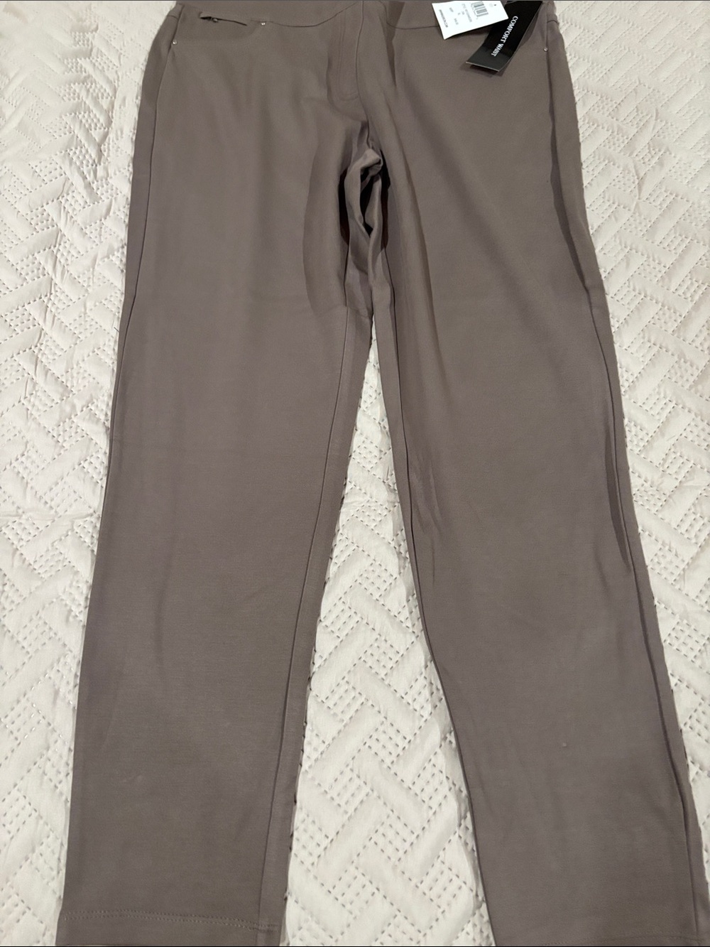 89th + Madison Neutral Taupe Straight-Leg Pants